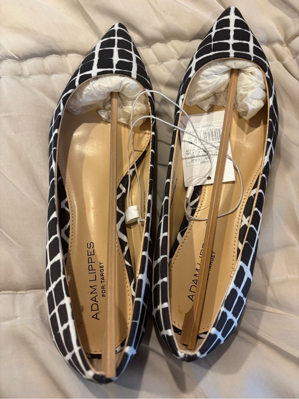 Adam Lippes for Target Black & White Patterned Pointed Toe Flats